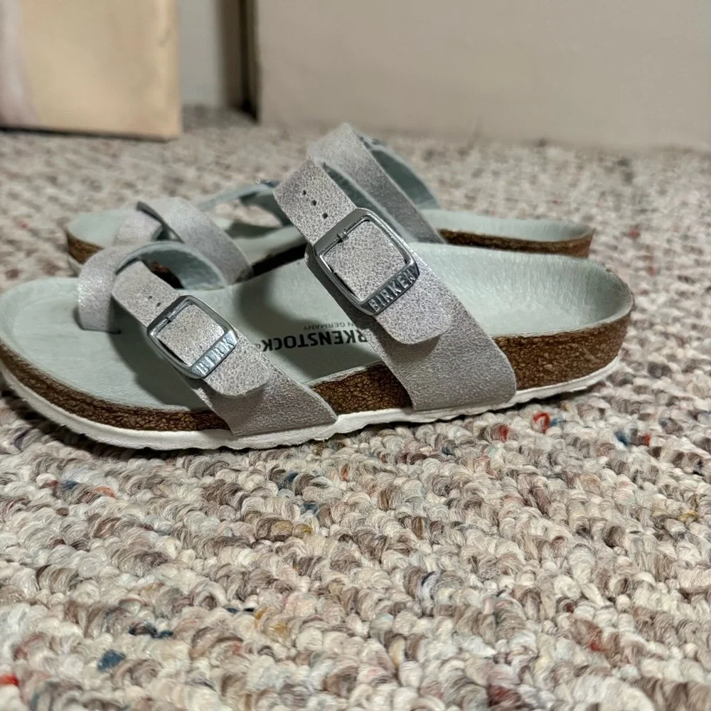 Birkenstock Kids' Mayari Birko-Flor Iridescent Metallic- Size 32